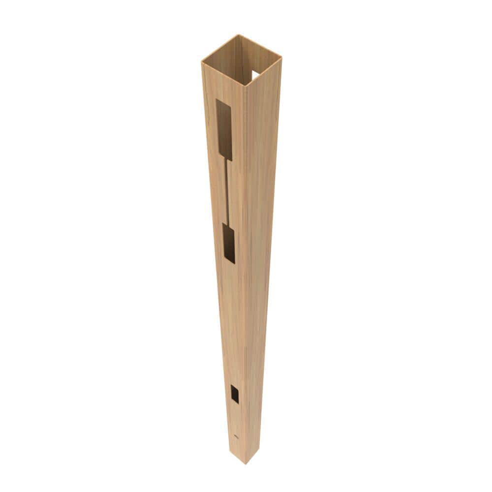 Barrette Outdoor Living 5 in. x 5 in. x 108 in. Horizontal Fence - Boardwalk DSP Vinyl Line Post Woodgrain Cypress (1)