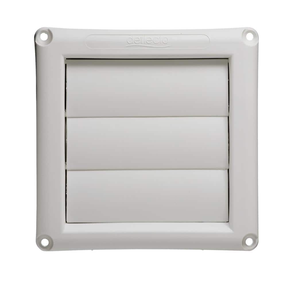 Unbranded 4 in. Airtight Aluminum Dryer Exhaust Vent Pipe with Louvered White Hood (4)