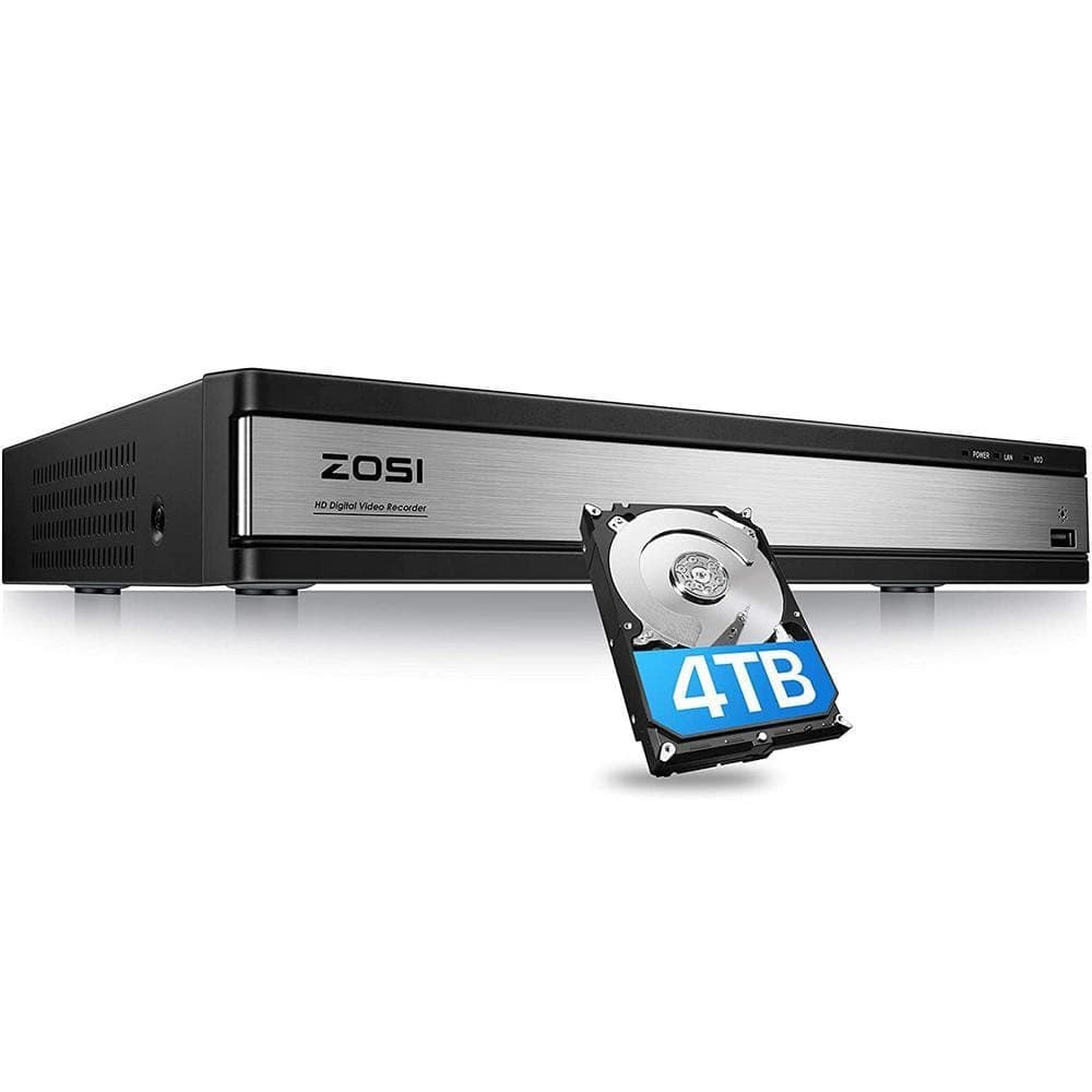ZOSI 1080p 16-Channel Surveillance DVR Recorder Security 4TB Hard Drive for HD-TVI, CVI, CVBS, AHD 720p/1080p CCTV Camera