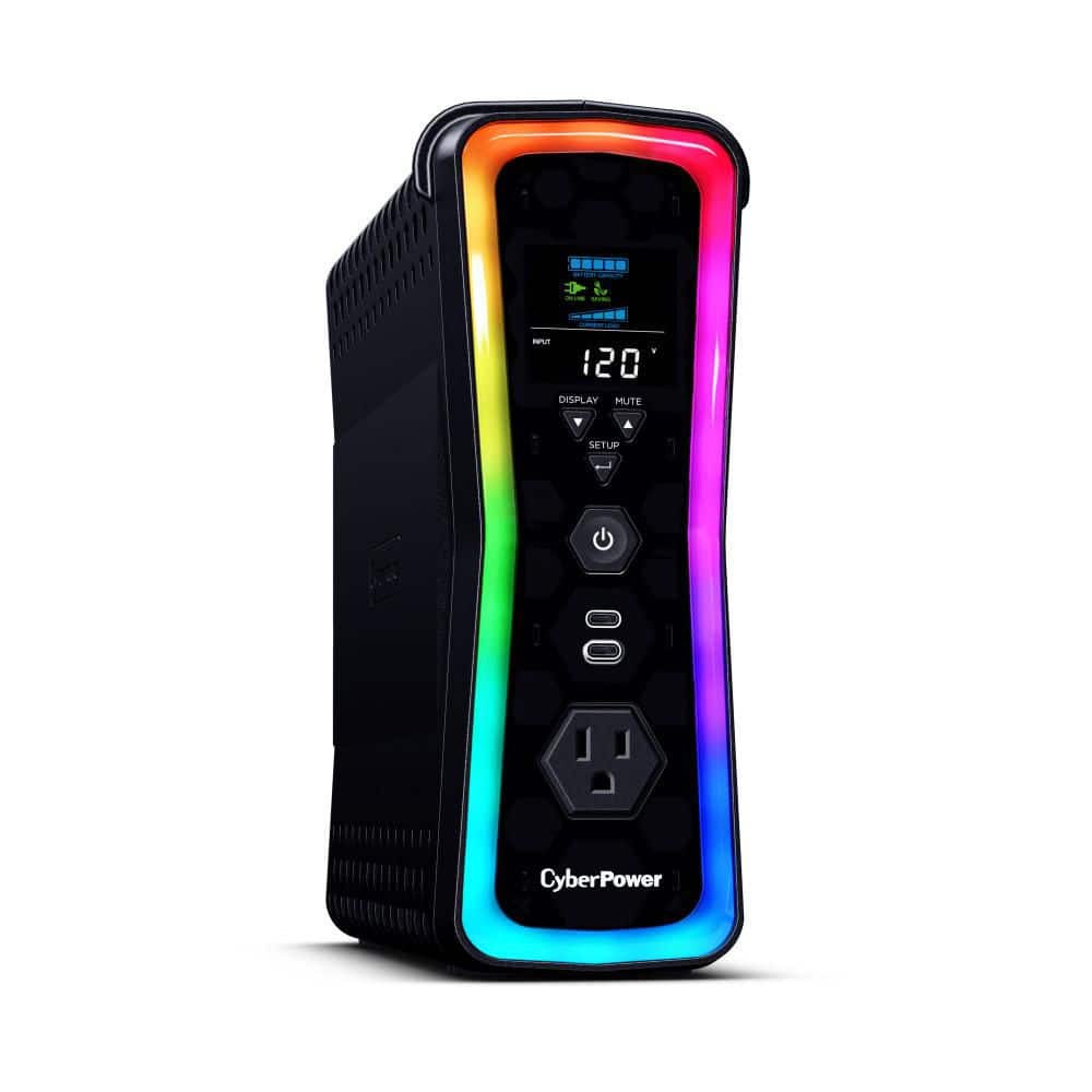 CyberPower 1500VA 120-Volt Sine Wave Gaming UPS with RGB Lighting and Battery Backup (3)