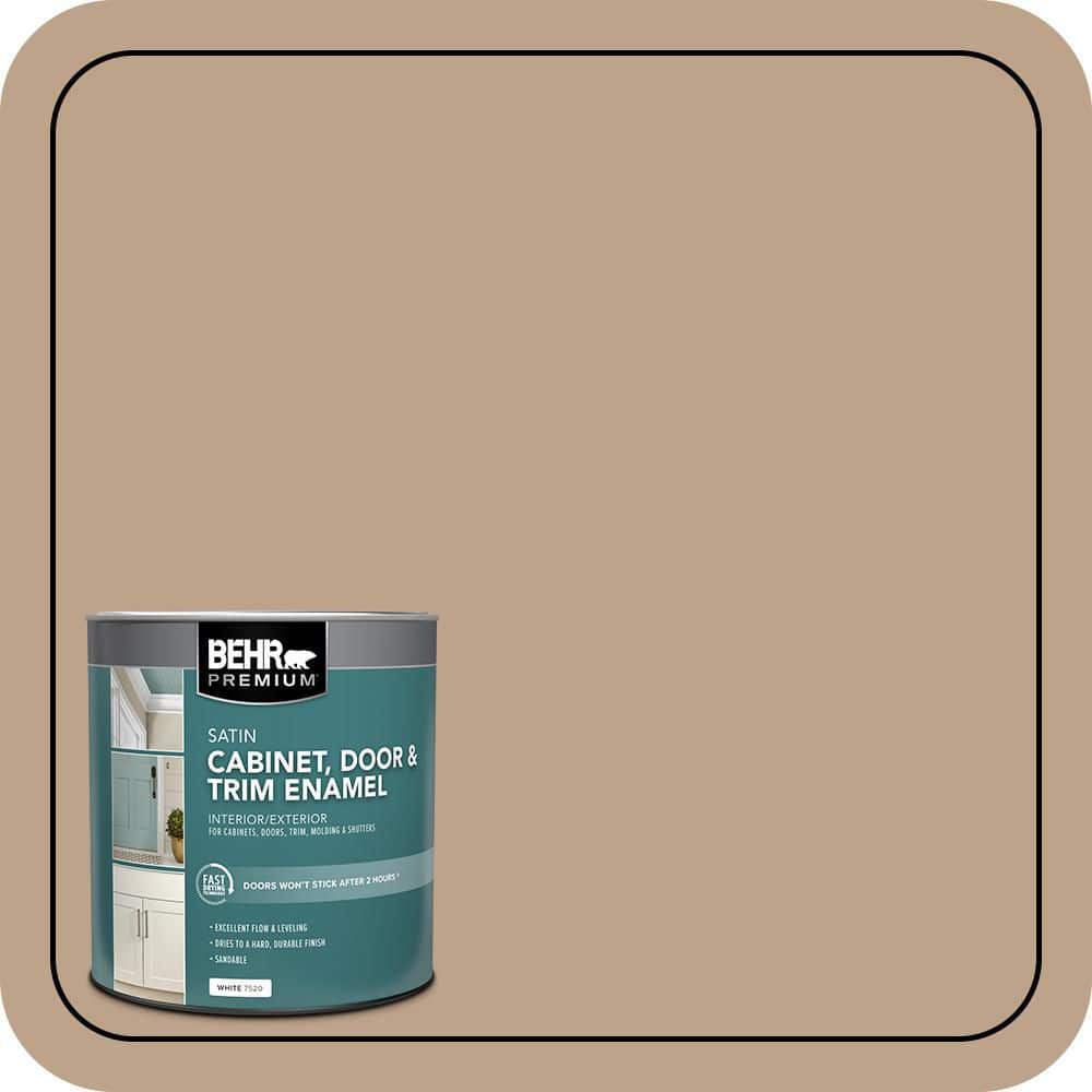 BEHR PREMIUM 1 qt. #N260-4 Merino Satin Enamel Interior/Exterior Cabinet, Door & Trim Paint (1)