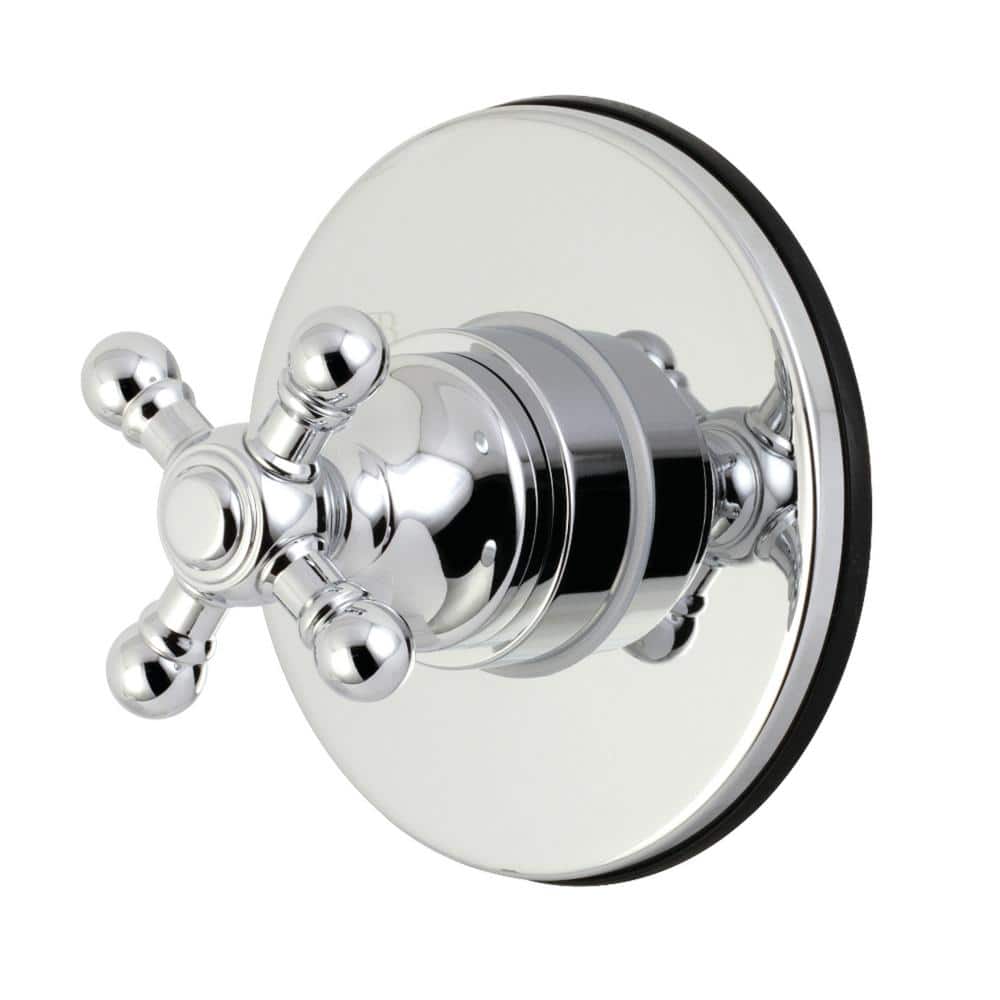 Kingston Brass Single-Handle 1-Hole Wall Mount Three-Way Diverter Valve with Trim Kit in Polished Chrome