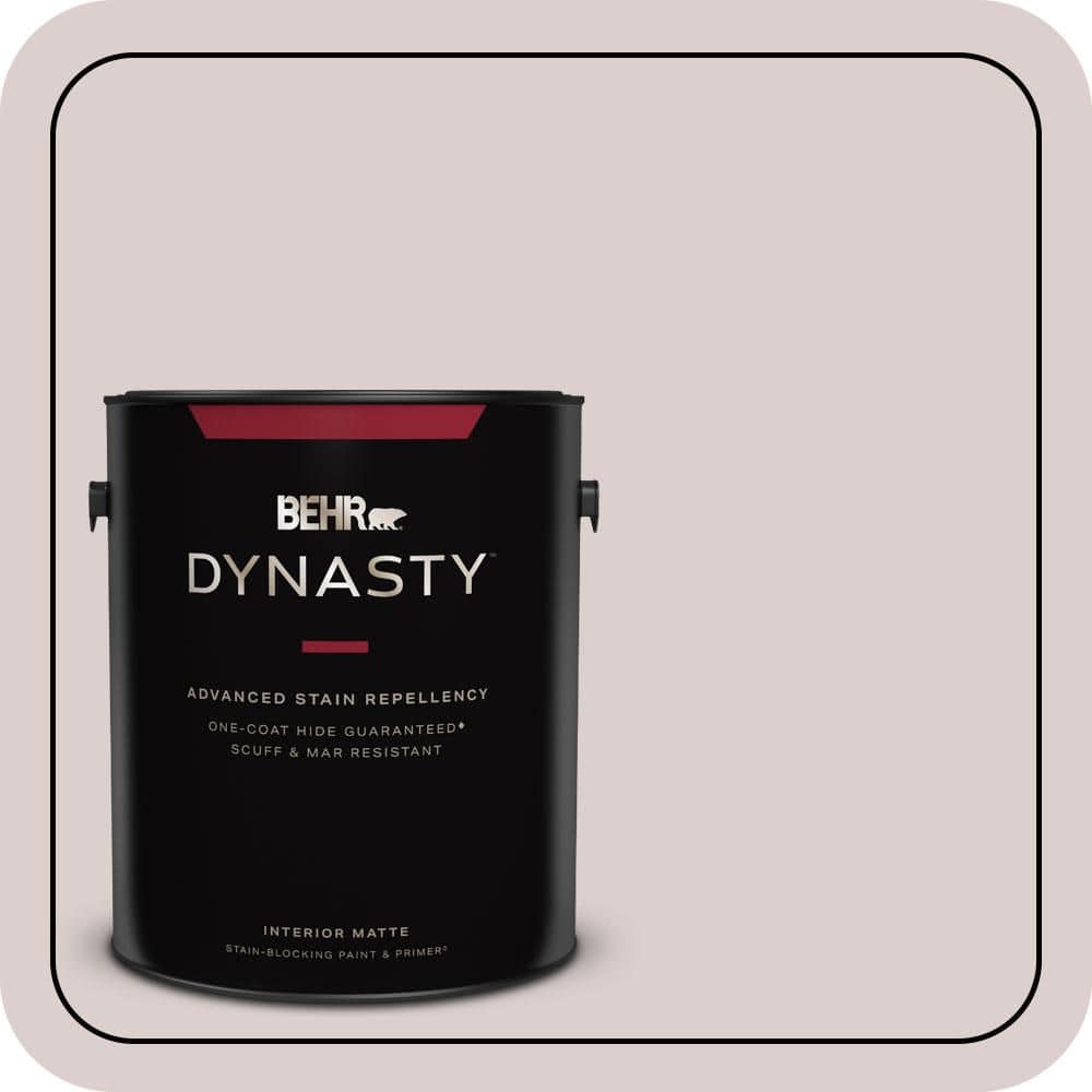 BEHR DYNASTY 1 gal. #N130-1 Pearls and Lace Matte Interior Stain-Blocking Paint & Primer
