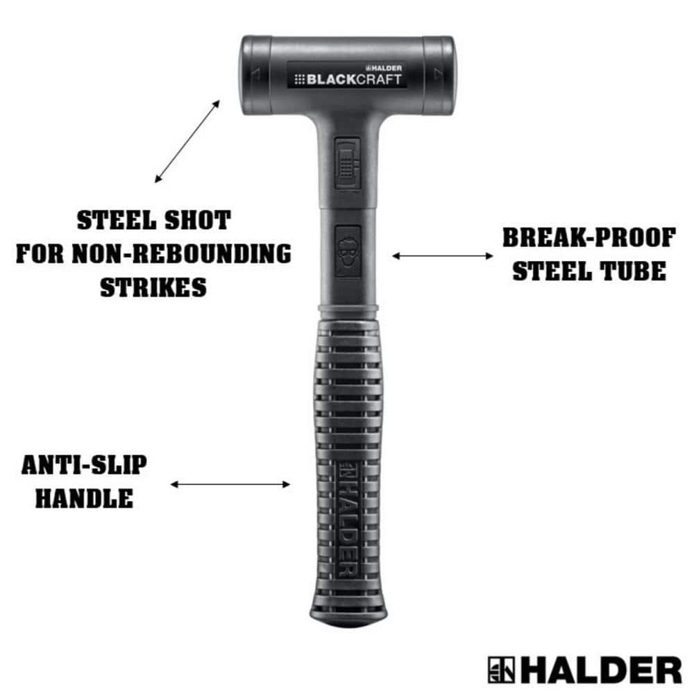Halder Blackcraft 40 Dead Blow 1.41 lbs. Polyurethane Hammer with 11.8 in. Steel Handle (2)
