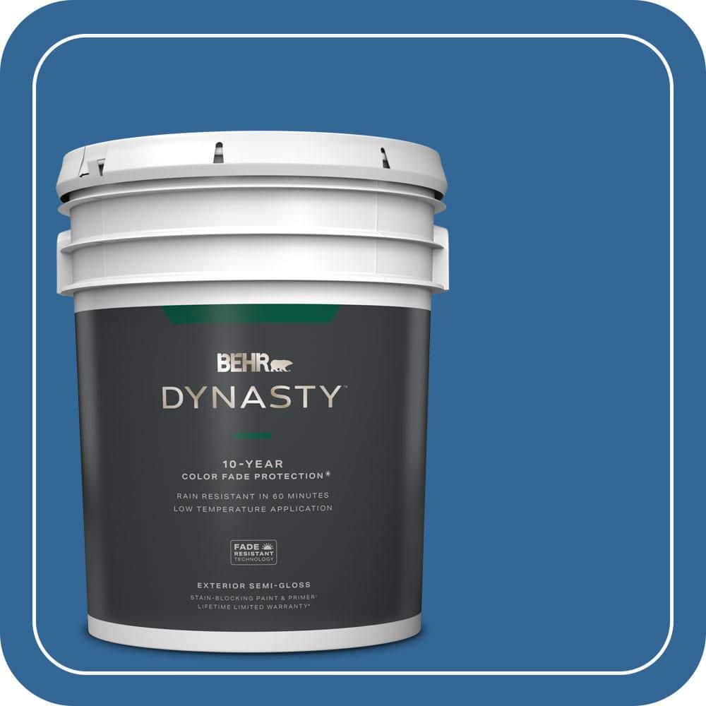 BEHR DYNASTY 5 gal. #580B-7 American Anthem Semi-Gloss Exterior Stain-Blocking Paint & Primer