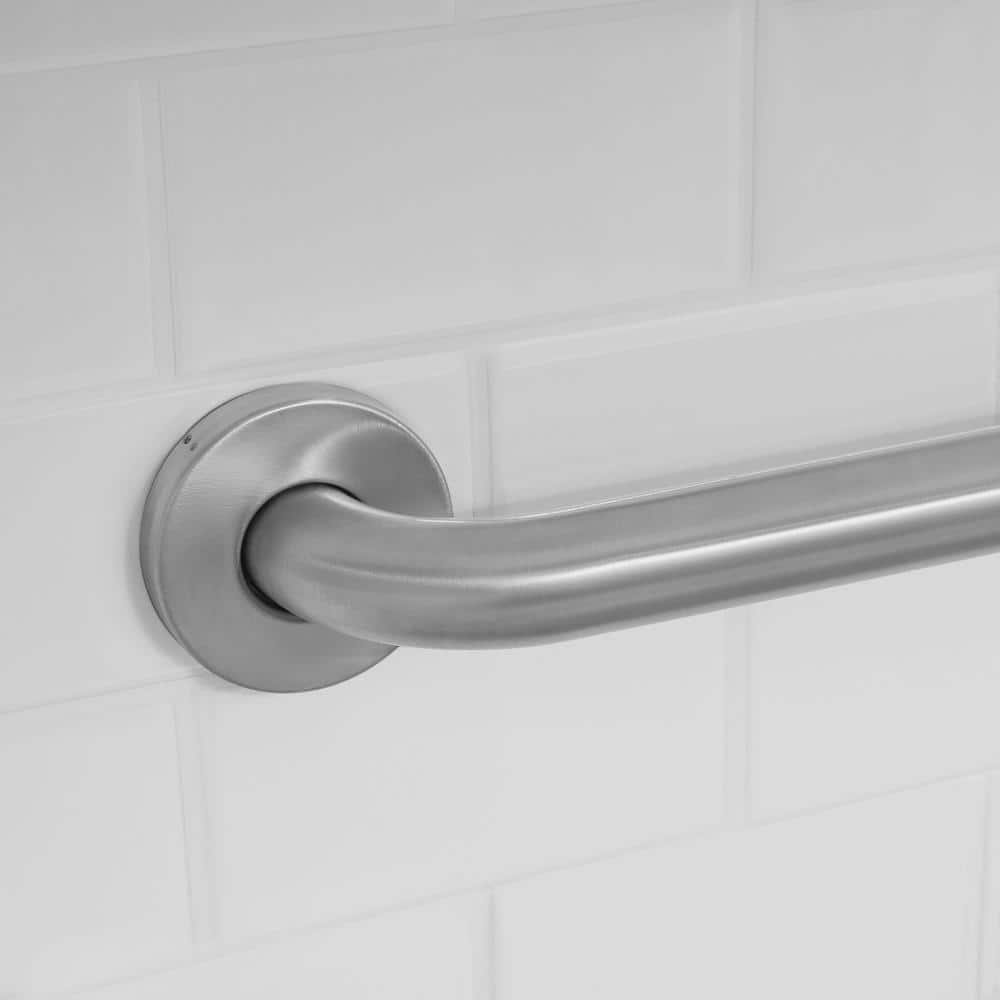 Glacier Bay 42 in. L x 1 1/4 in. ADA Compliant Grab Bar in Brushed Stainless Steel (3)