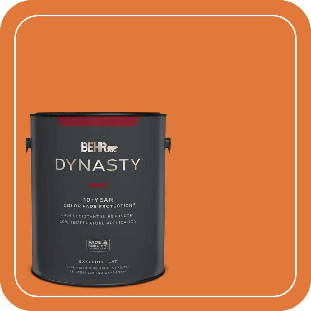 BEHR DYNASTY 1 gal. #S-G-260 Citrus Blast Flat Exterior Stain-Blocking Paint & Primer