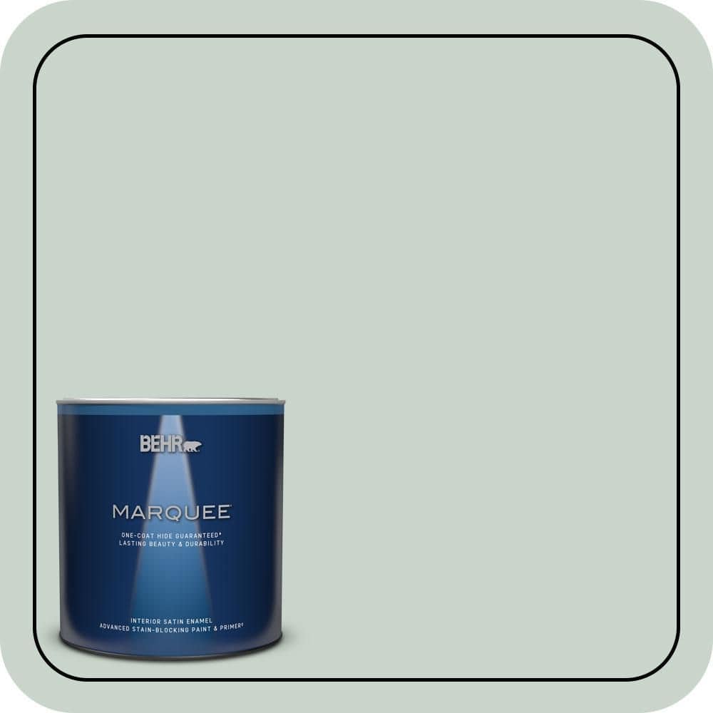 BEHR MARQUEE 1 qt. #460E-2 Valley Mist Satin Enamel Interior Paint & Primer