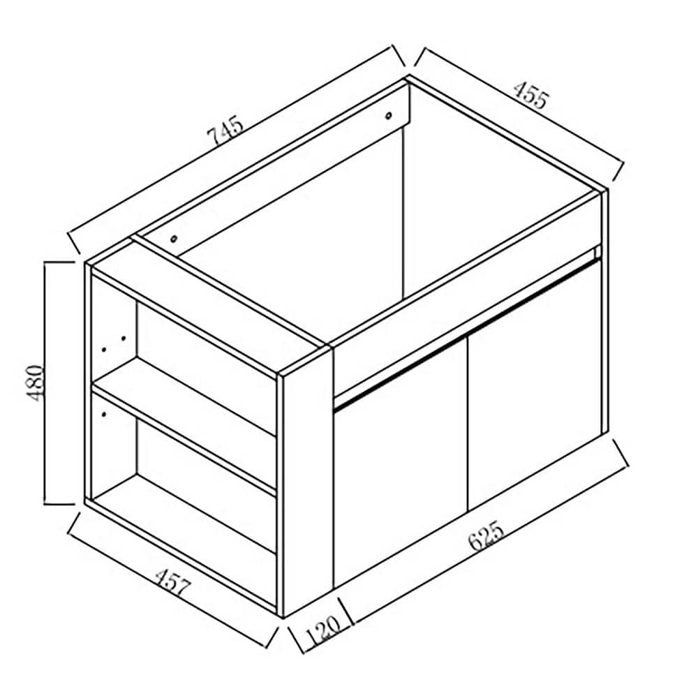 Coporesell 30 in. Bath Vanity Cabinet without Top in Imitative Oak Unassembled (2)
