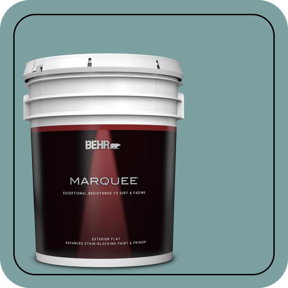 BEHR MARQUEE 5 gal. #S440-4 Tower Bridge Flat Exterior Paint & Primer