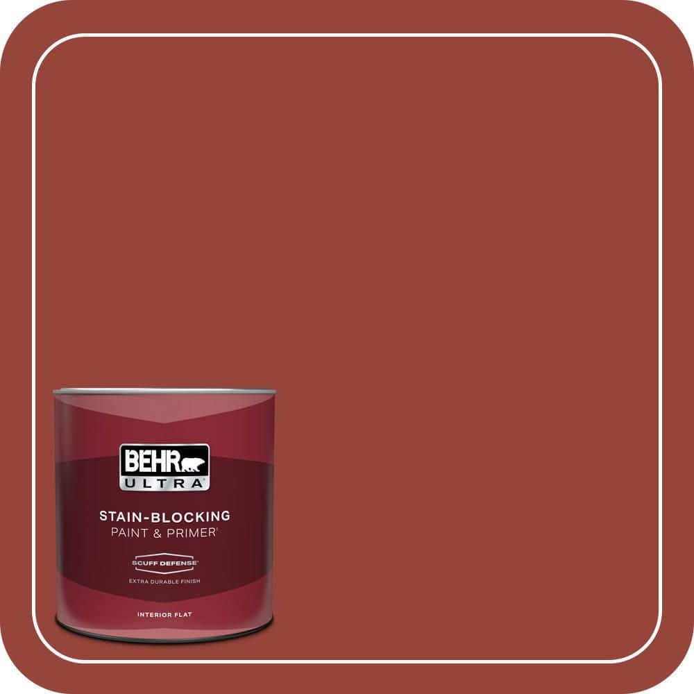 BEHR ULTRA 1 qt. #PPU2-17 Morocco Red Extra Durable Flat Interior Paint & Primer (1)