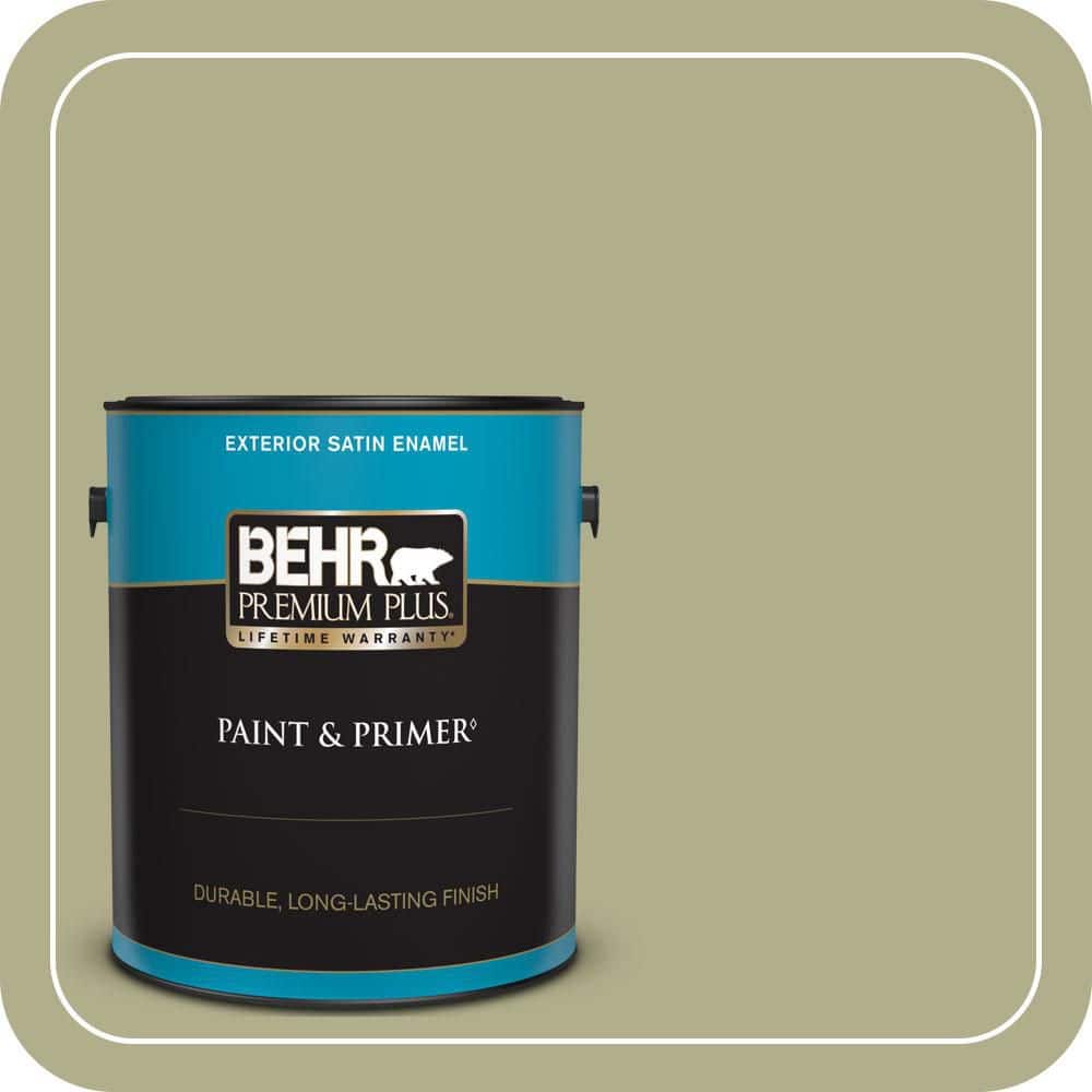 BEHR PREMIUM PLUS 1 gal. #PPU9-21 Sanctuary Satin Enamel Exterior Paint & Primer