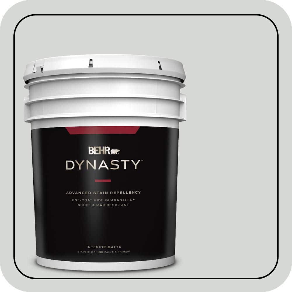 BEHR DYNASTY 5 gal. #PPU25-13 Misty Coast Matte Interior Stain-Blocking Paint & Primer