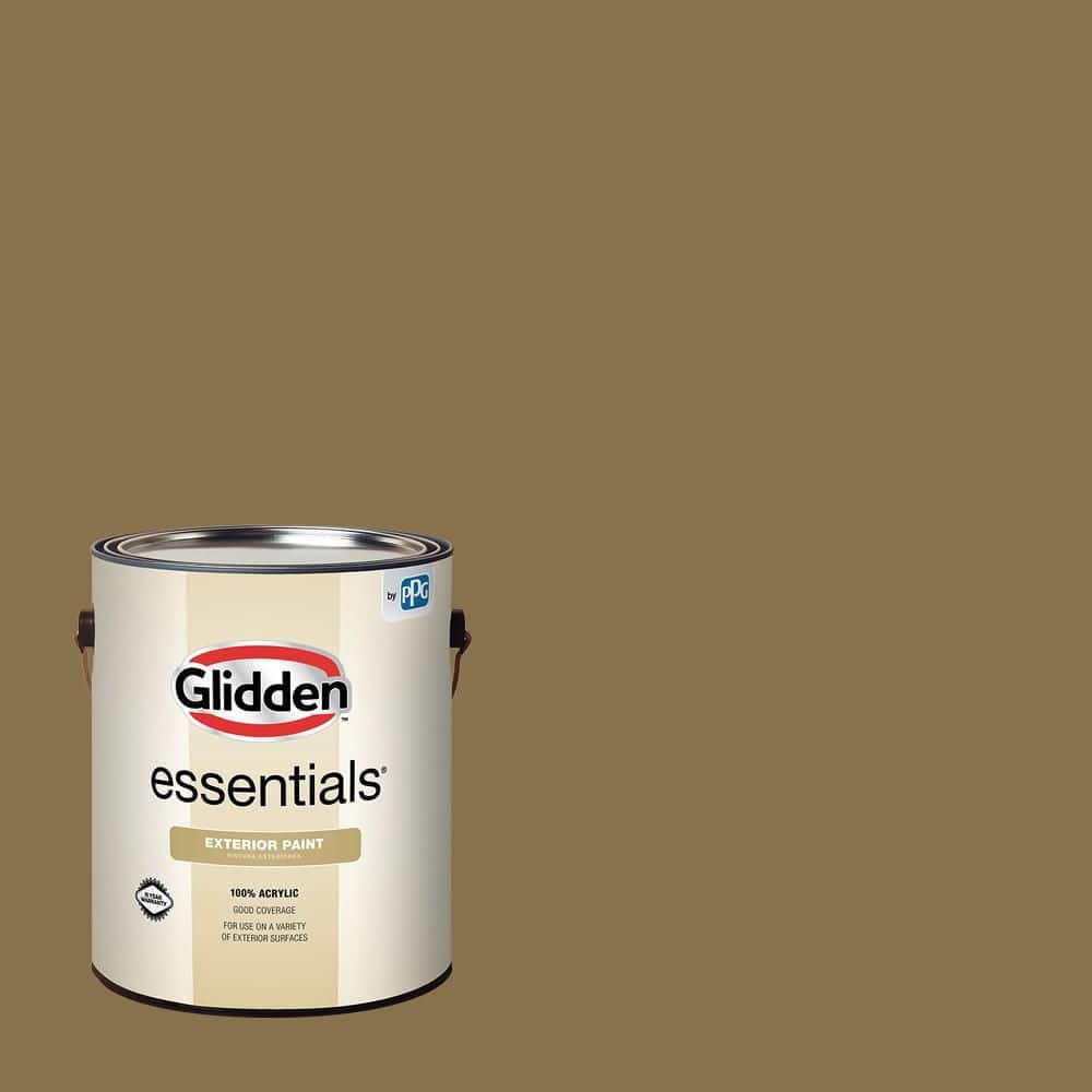 Glidden Essentials 1 gal. PPG1100-7 Paddle Wheel Satin Exterior Paint