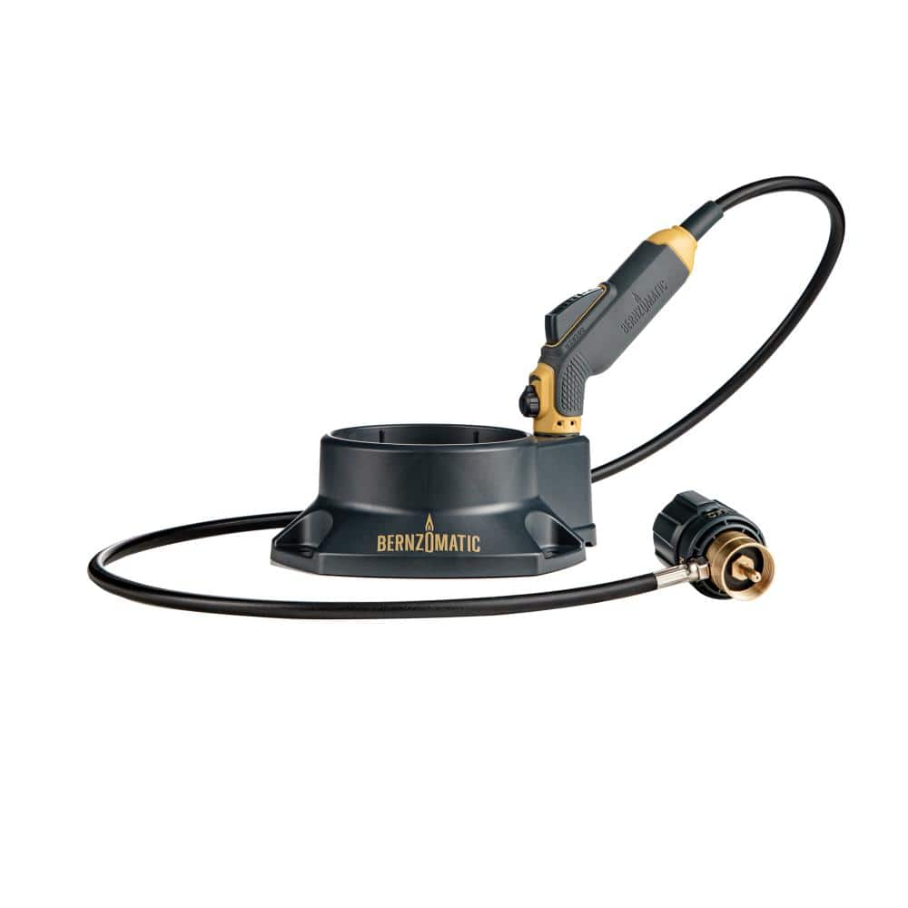 Bernzomatic FirePoint Creator Tool Compatible w/MAP-Pro Gas and Propane Gas with 41in Flexible Extended Hose and Fuel Cylinder Stand