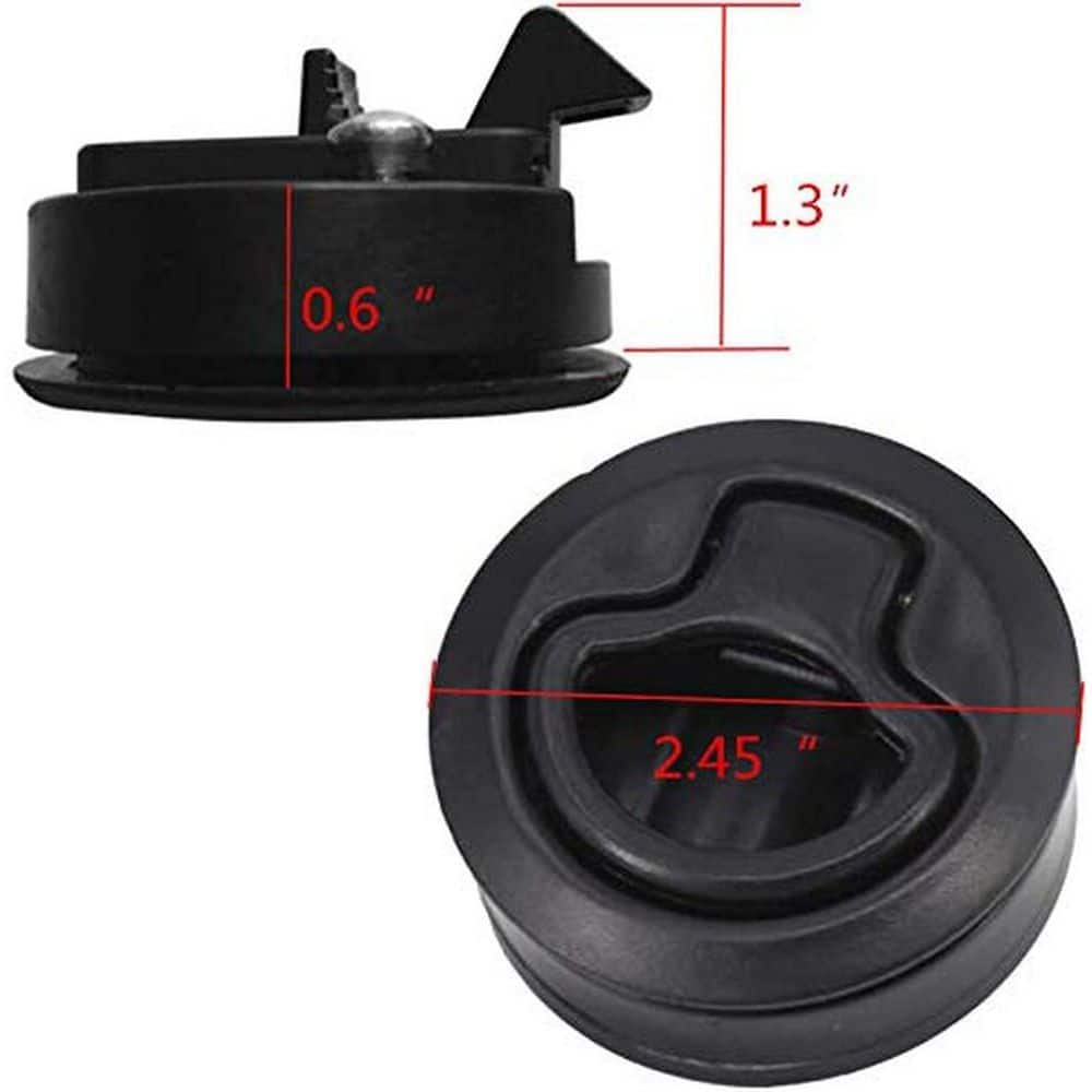 LAIFUCAM 2 in. Black Flush Spring Slam Latch Door Latch for Boat Marine RV Cabinet Magnetic Catch 2-Pack (2)