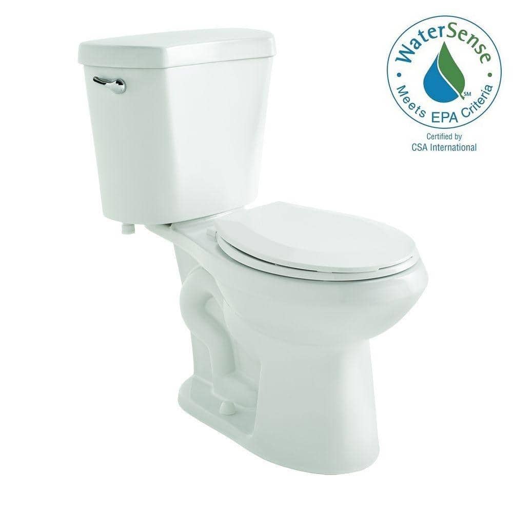 Glacier Bay 2-piece 1.28 GPF Single Flush Elongated Toilet in White (2)