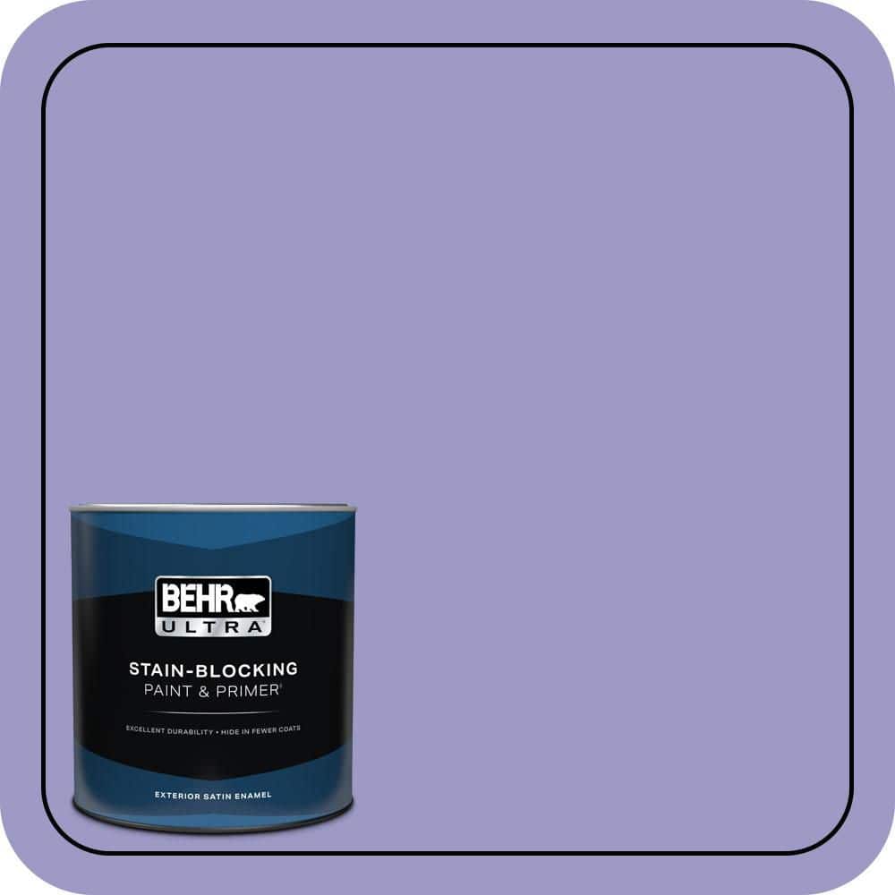 BEHR ULTRA 1 qt. #630B-5 Majestic Violet Satin Enamel Exterior Paint & Primer