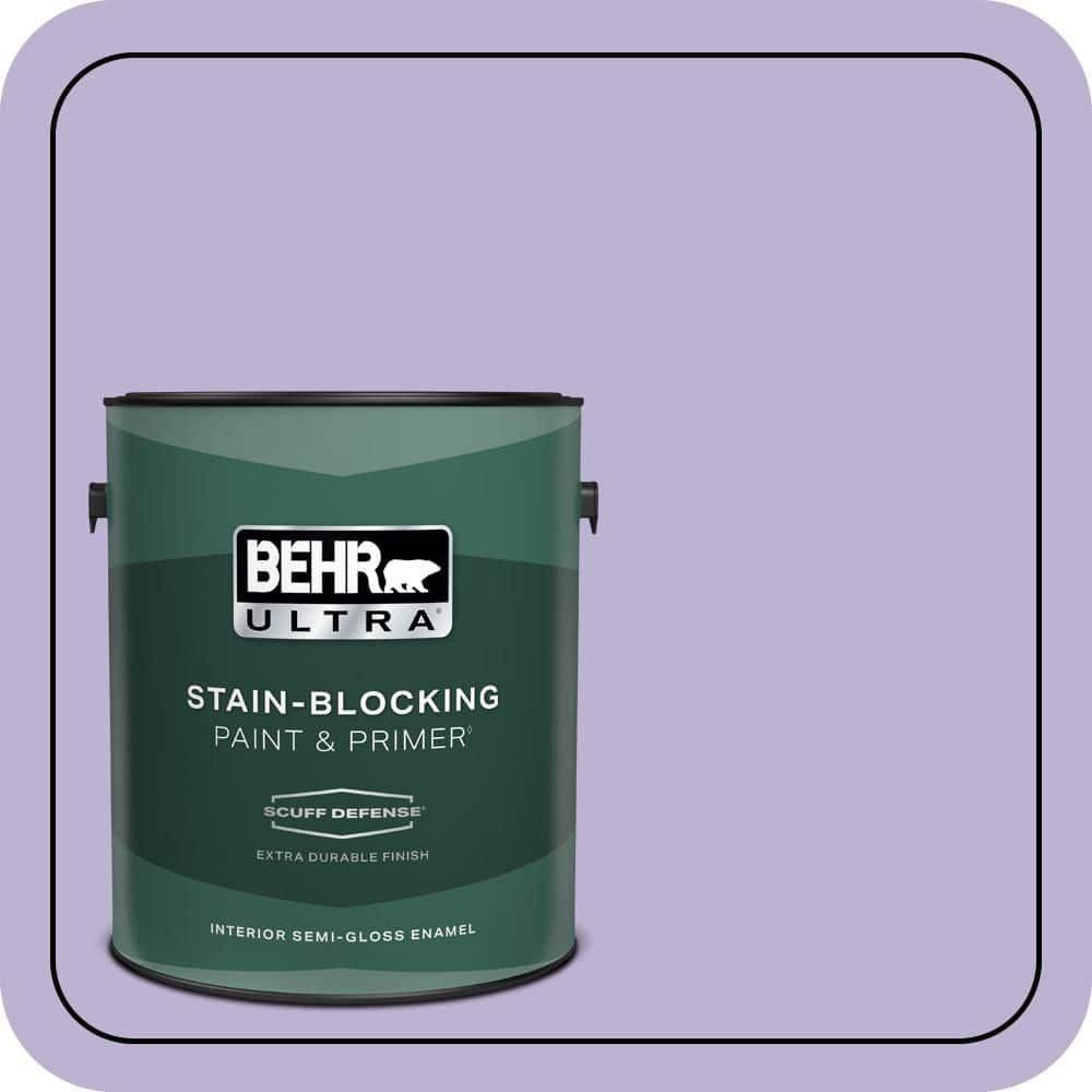BEHR ULTRA 1 gal. #M560-3 Grape Hyacinth Extra Durable Semi-Gloss Enamel Interior Paint & Primer