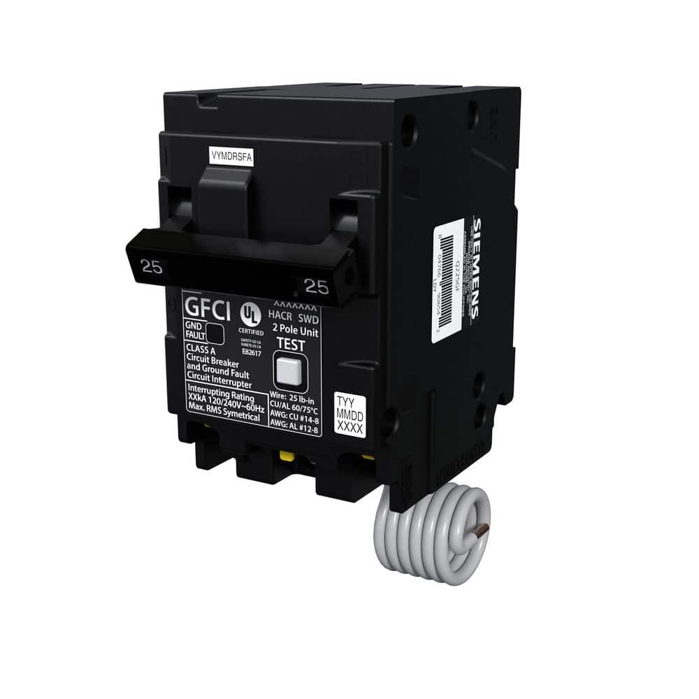 Siemens QPFB 25 Amp 2-Pole GFCI Circuit Breaker