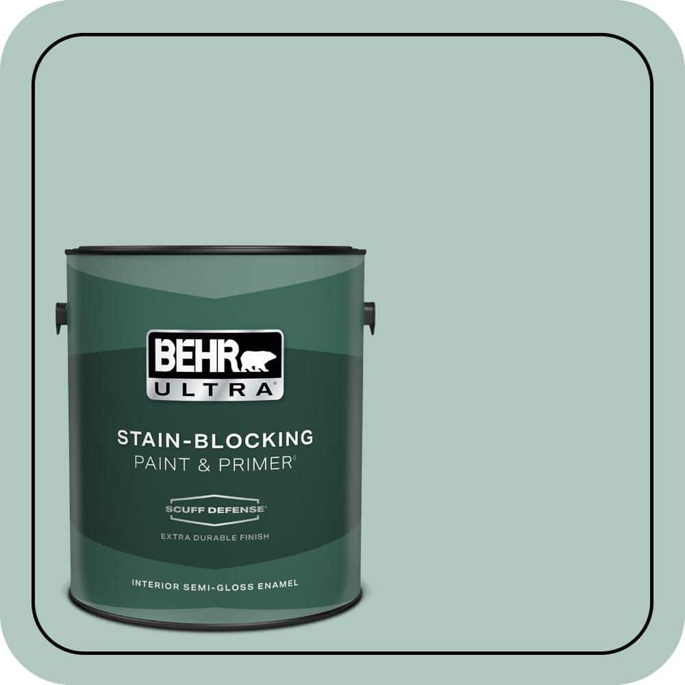 BEHR ULTRA 1 gal. #480E-3 Marina Isle Extra Durable Semi-Gloss Enamel Interior Paint & Primer
