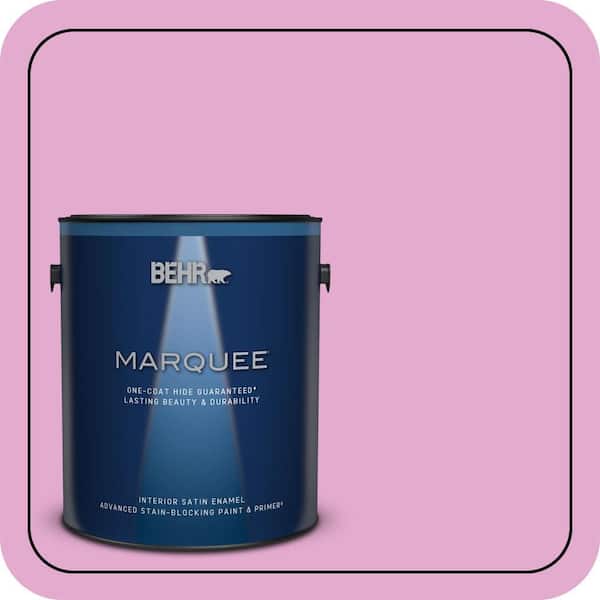 BEHR MARQUEE 1 gal. #680A-3 Pink Bliss Satin Enamel Interior Paint & Primer (2)