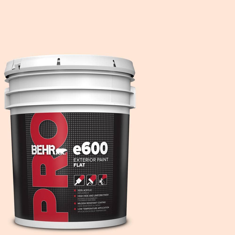 BEHR PRO 5 gal. #230C-1 Winthrop Peach Flat Exterior Paint