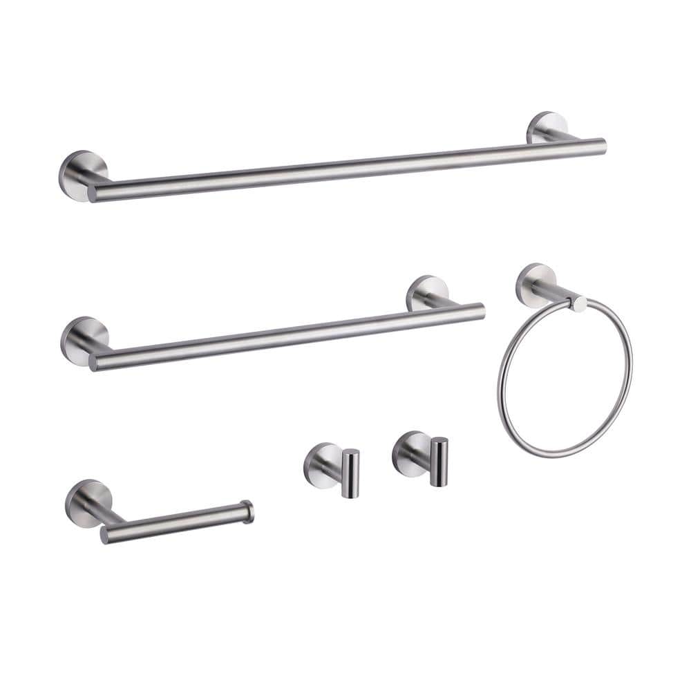WOWOW Wall Mount Stainless Steel Bathroom Towel Rack Set