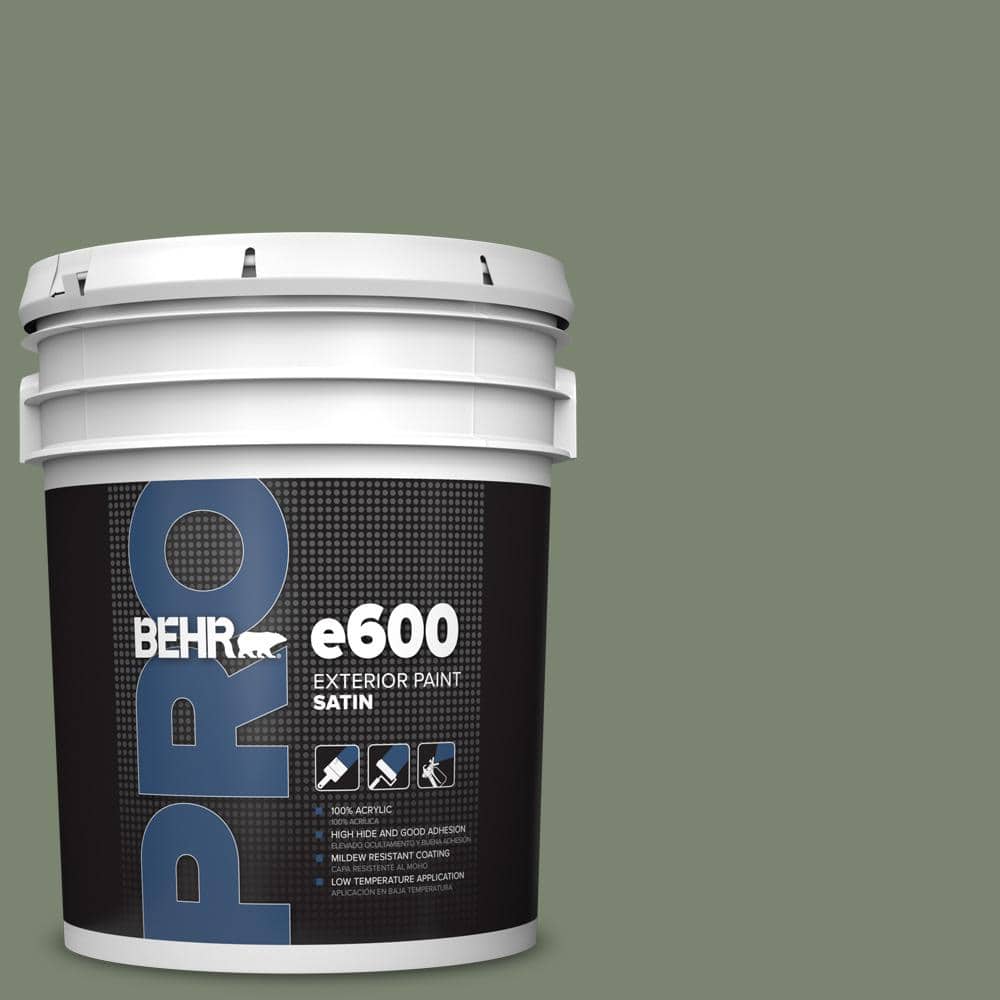 BEHR PRO 5 gal. #PPU11-18 Cactus Garden Satin Exterior Paint (1)