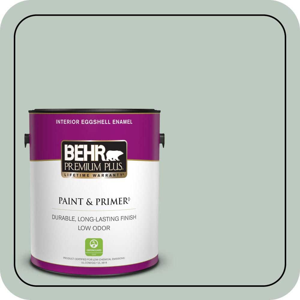 BEHR PREMIUM PLUS 1 gal. #N420-2 Mountain Falls Eggshell Enamel Low Odor Interior Paint & Primer
