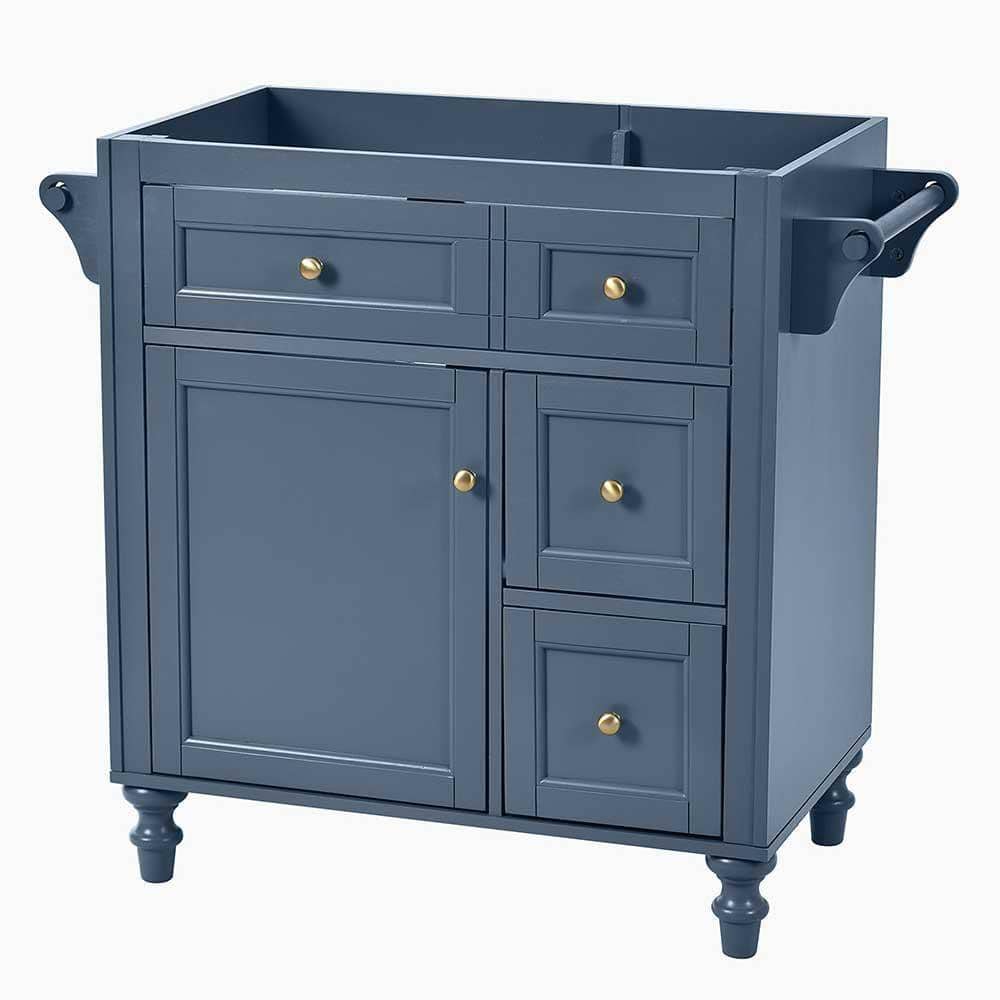 Unbranded 30 in. Bath Vanity Cabinet without Top in Gray, Modern Storage Cabinet with 2Drawers and a Tip-Out Drawer (Cabinet Only) (2)