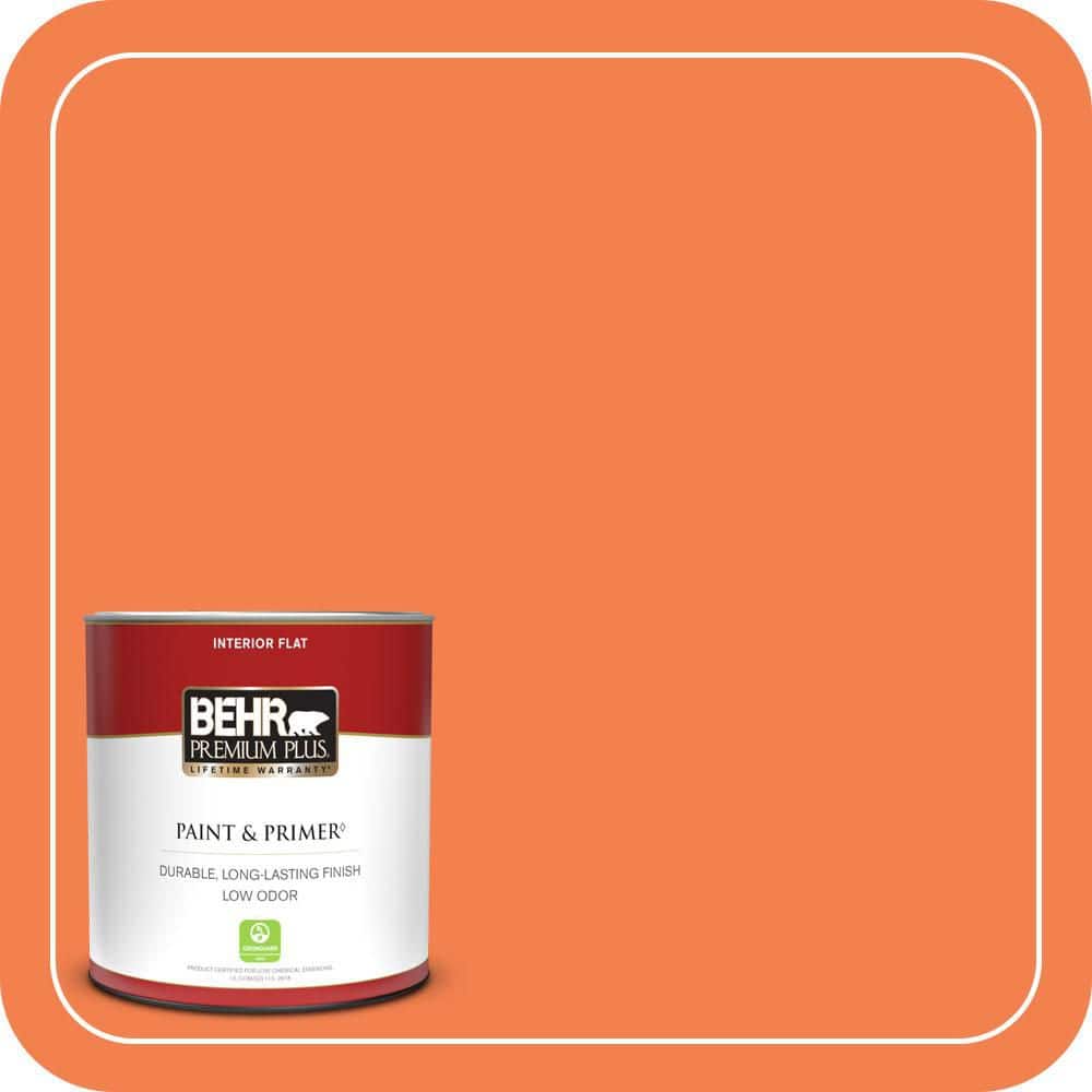 BEHR PREMIUM PLUS #220B-6 Harvest Pumpkin Enamel Interior/Exterior Paint & Primer Color Sample (1)