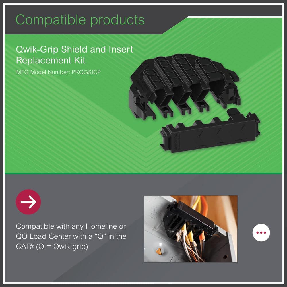Square D Qwik-Grip Shield and Insert Replacement Kit (3)
