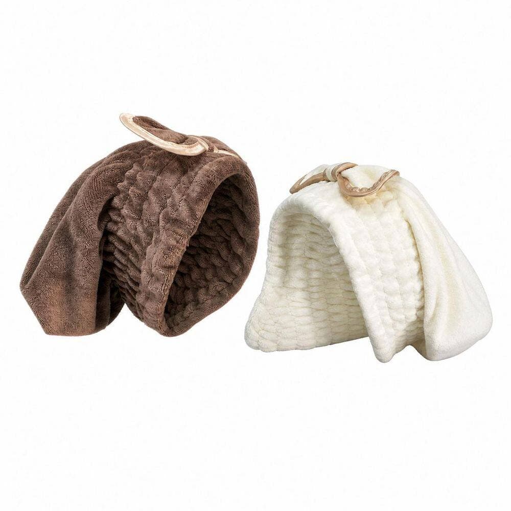 LAIFUCAM Pink Microfiber Hair Drying Towel Cap 3 Pack Super Absorbent Fast Dry Bow Design for Long Curly Wet Hair (2)