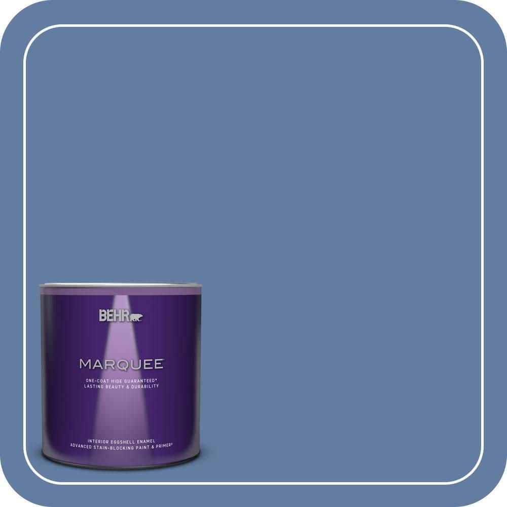 BEHR MARQUEE 1 qt. #600D-6 Blueberry Patch Eggshell Enamel Interior Paint & Primer