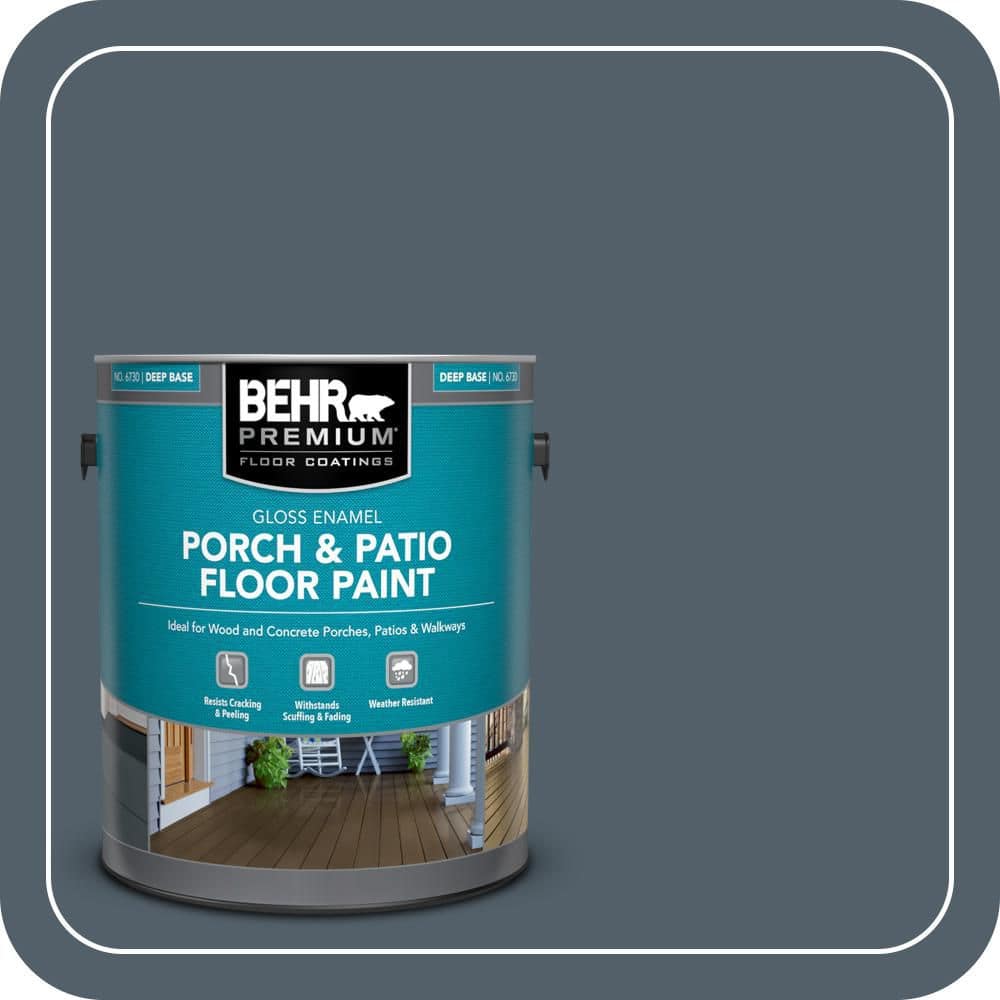 BEHR PREMIUM 1 gal. #ECC-35-3 Thunder Bay Gloss Enamel Interior/Exterior Porch and Patio Floor Paint