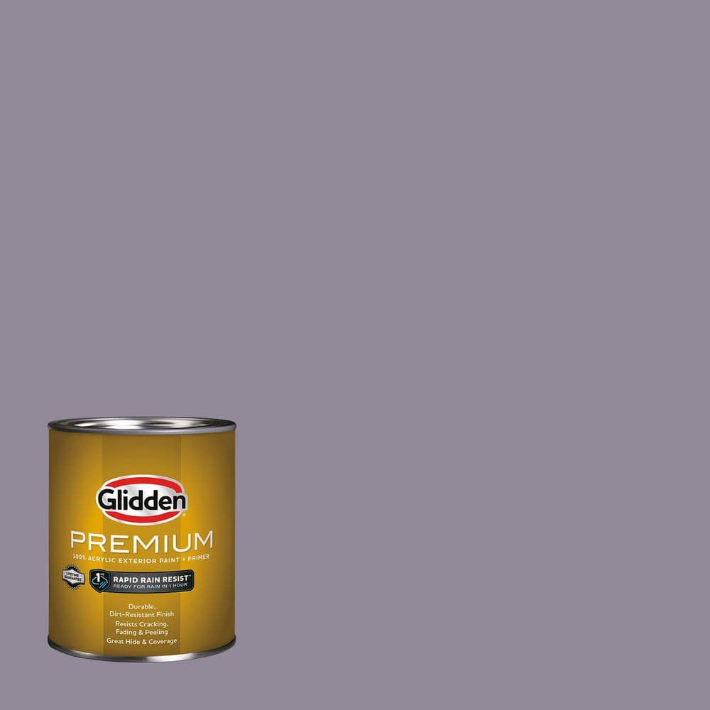 Glidden Premium 1 qt. PPG1172-5 Tin Lizzie Flat Exterior Latex Paint