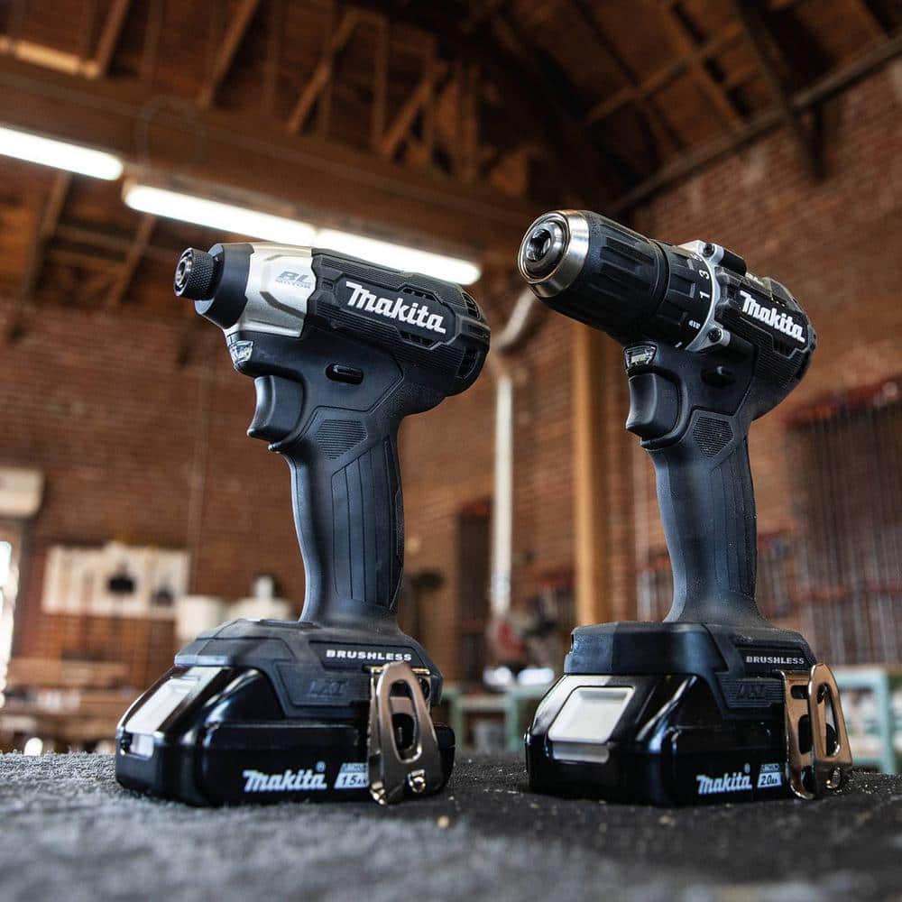 Makita 18V LXT Sub-Compact Lithium-Ion Brushless Cordless 2-piece Combo Kit (Driver-Drill/Impact Driver) 1.5Ah (4)