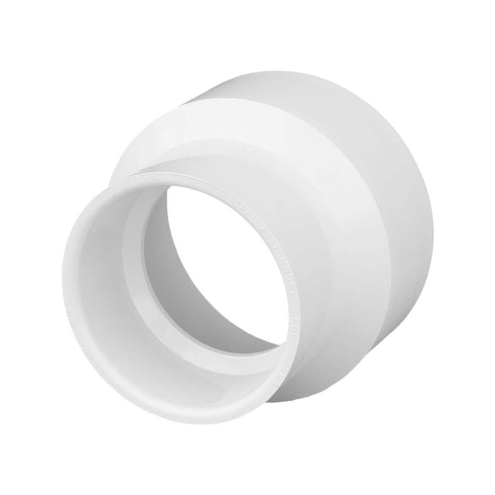 Charlotte Pipe 2 in. x 4 in. PVC DWV Hub x Hub Increaser/Reducer Coupling (1)