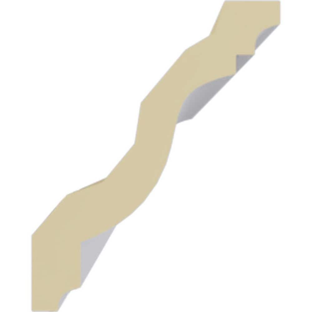 Ekena Millwork 5 in. x 4 in. x 94-1/2 in. x 6-3/8 in. Polyurethane Edwards Smooth Crown Moulding (3)