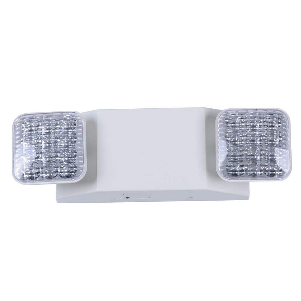 Commercial Electric 1-Pack Rectangle 11-Watt Equivalent Integrated LED White Emergency Light with Ni-Cad 6.0-Volt Battery (2)