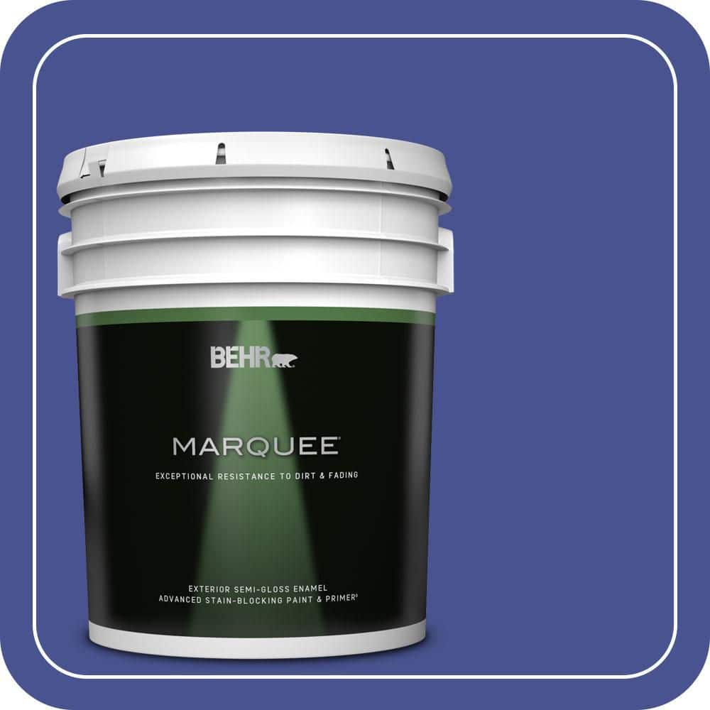 BEHR MARQUEE 5 gal. #P540-7 Canyon Iris Semi-Gloss Enamel Exterior Paint & Primer