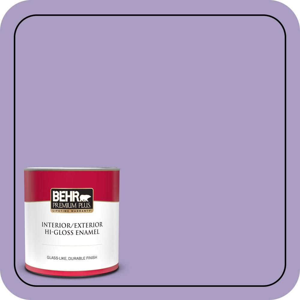 BEHR PREMIUM PLUS 1 qt. #M560-4 Evening Slipper Hi-Gloss Enamel Interior/Exterior Paint & Primer