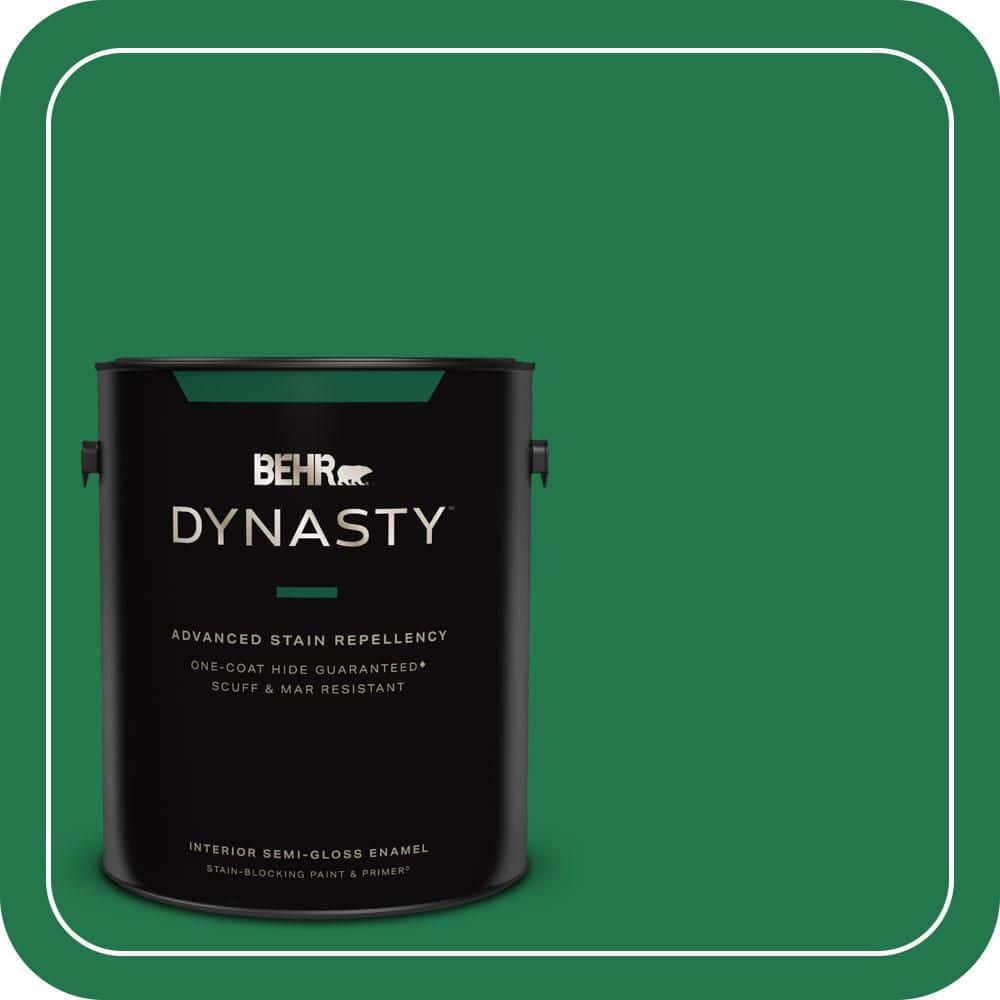BEHR DYNASTY 1 gal. #460B-7 Pine Grove Semi-Gloss Enamel Interior Stain-Blocking Paint & Primer