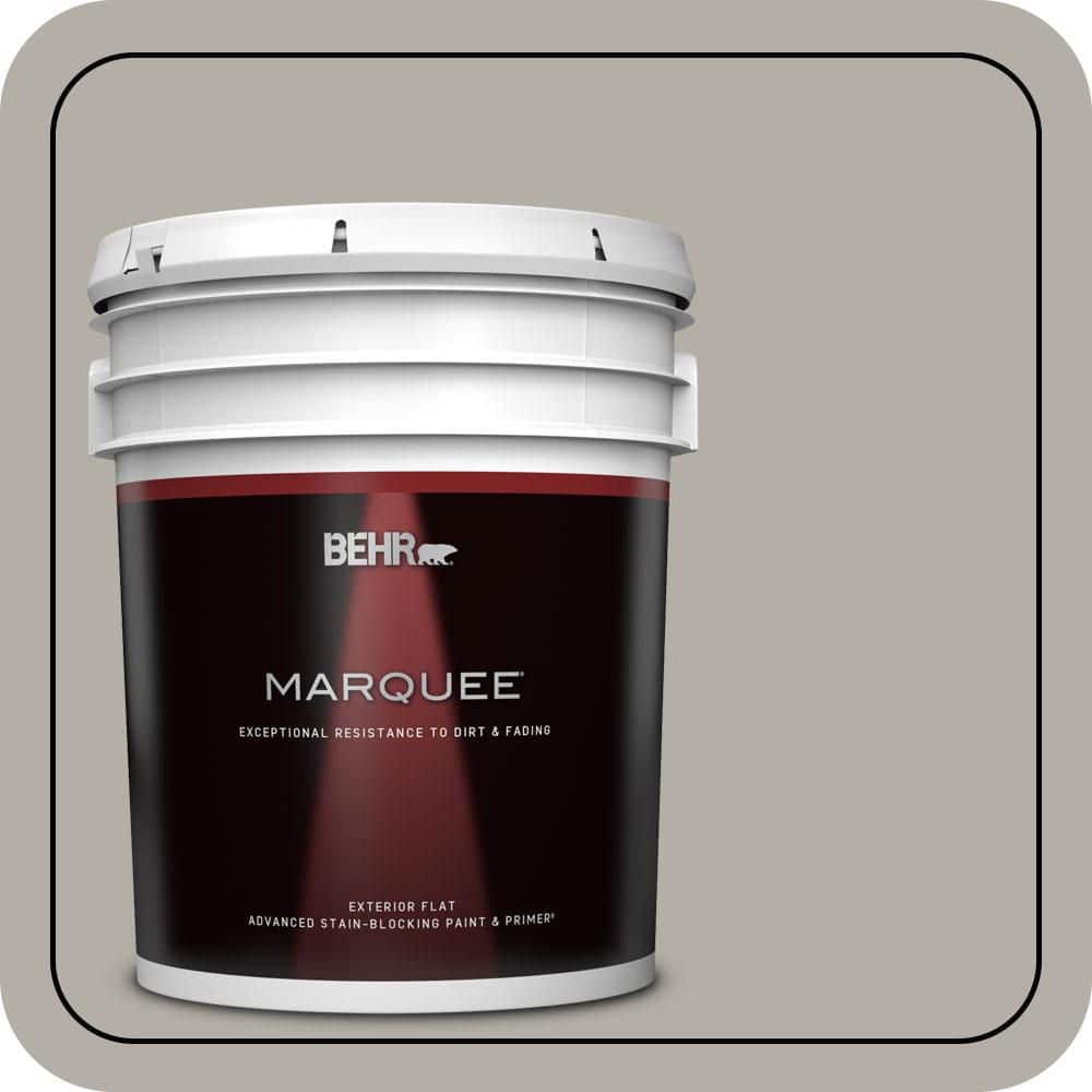 BEHR MARQUEE 5 gal. #T17-09 Laid Back Gray Flat Exterior Paint & Primer (1)