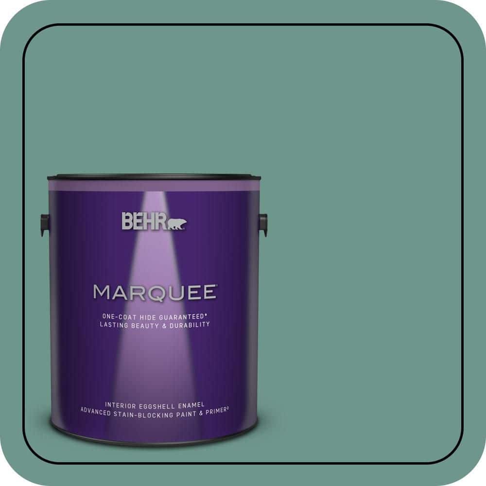 BEHR MARQUEE 1 gal. #M440-5 Lunar Tide One-Coat Hide Eggshell Enamel Interior Paint & Primer