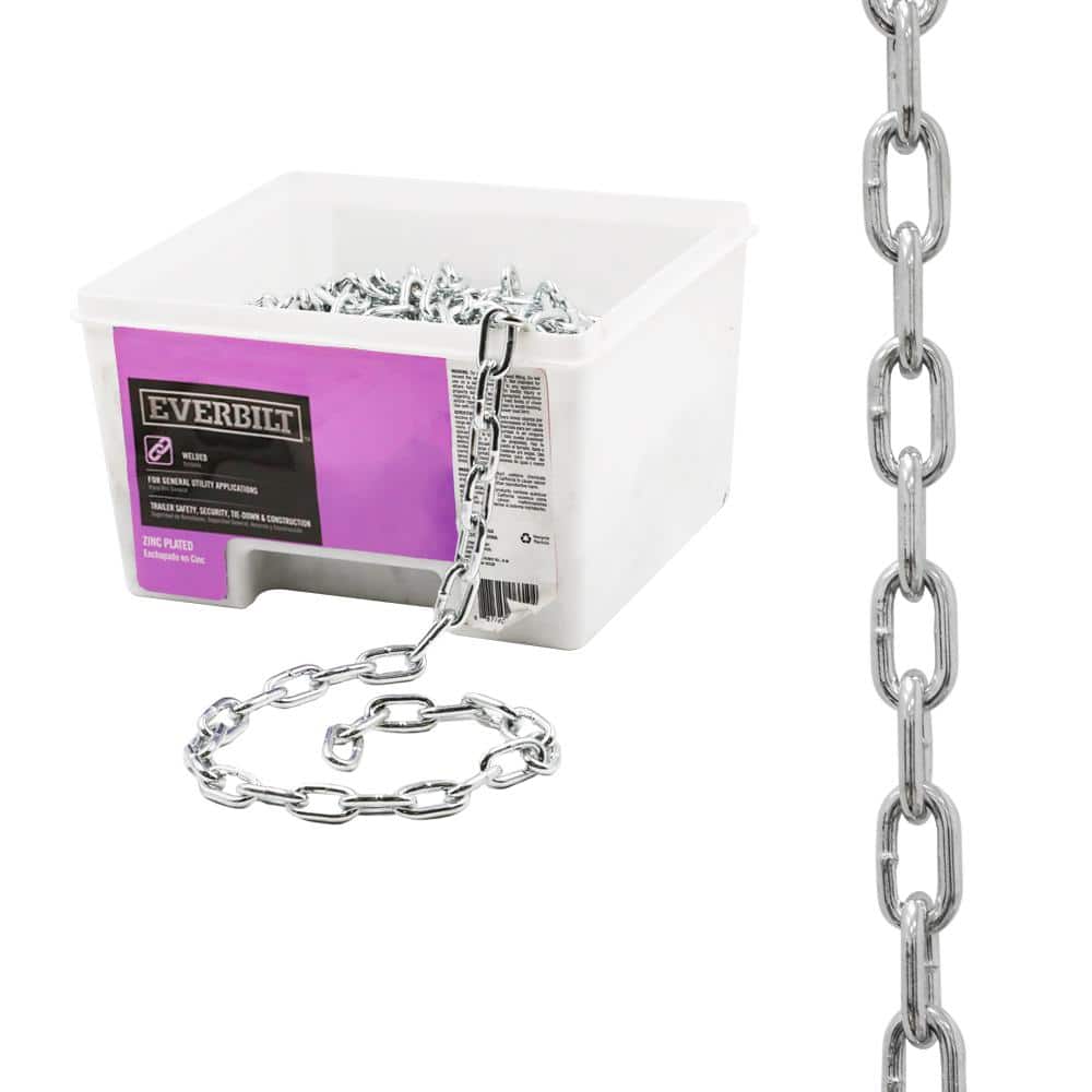 Everbilt 3/16 in. x 100 ft. Grade 30 Galvanized Steel Proof Coil Chain
