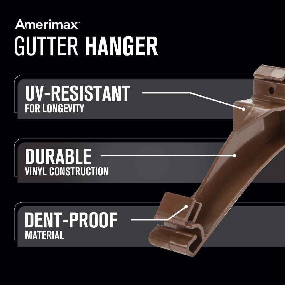Amerimax Home Products 5 in. Brown Vinyl K-Style Hidden Gutter Hanger (2)