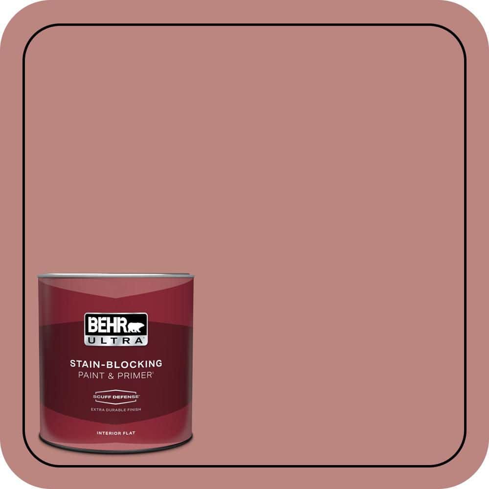 BEHR ULTRA 1 qt. #S150-4 Red Clover Extra Durable Flat Interior Paint & Primer