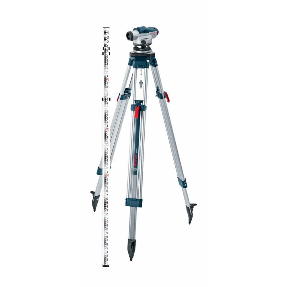 Bosch 8 in. Automatic Optical Level Kit with 26x Magnification Power Lens (5-Piece) (1)